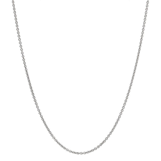 Chaînette Or blanc 750/18 ct., maille forçat, 45 cm