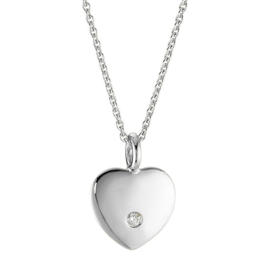 Collier pendentif Or blanc 750/18 ct. avec diamant