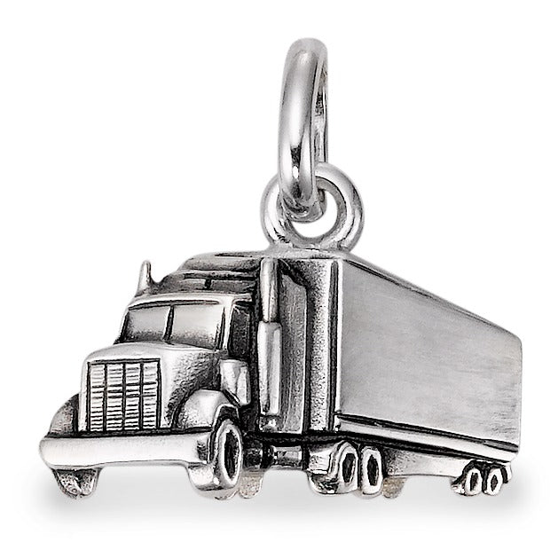 Pendentif Argent Patinée Camion