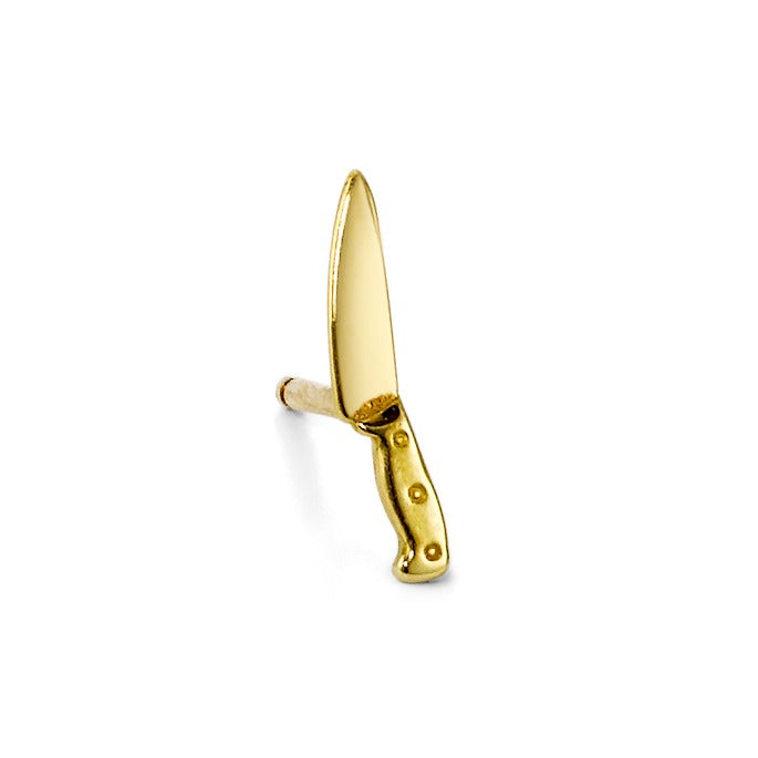 Clous d'oreille à l'unité Or jaune 18K Couteau