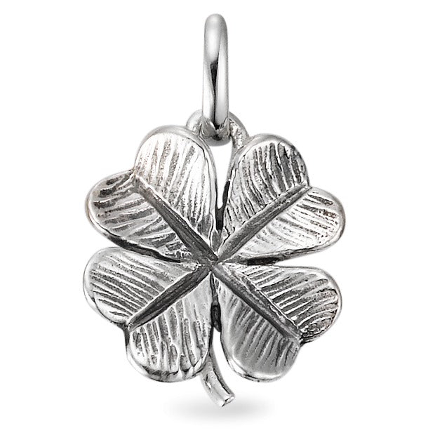 Pendentif Argent Patinée Feuille de Trèfle