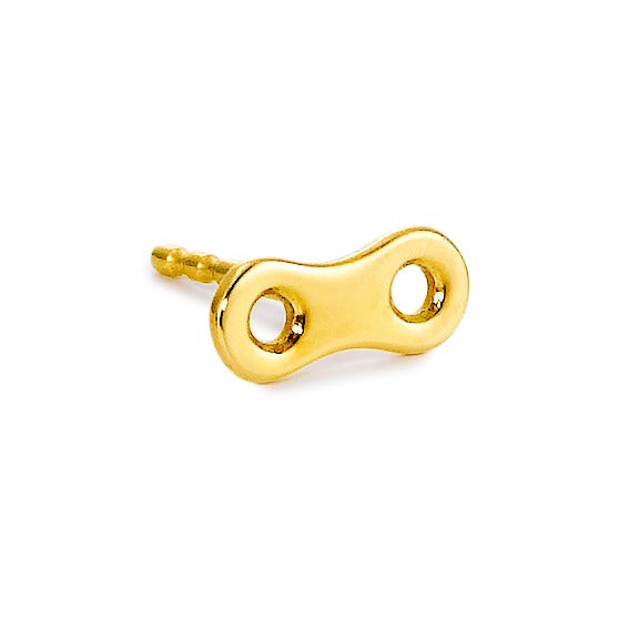 Clous d'oreille à l'unité Or jaune 18K Chaîne de Vélo