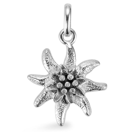 Pendentif Argent Patinée Edelweiss Ø16 mm