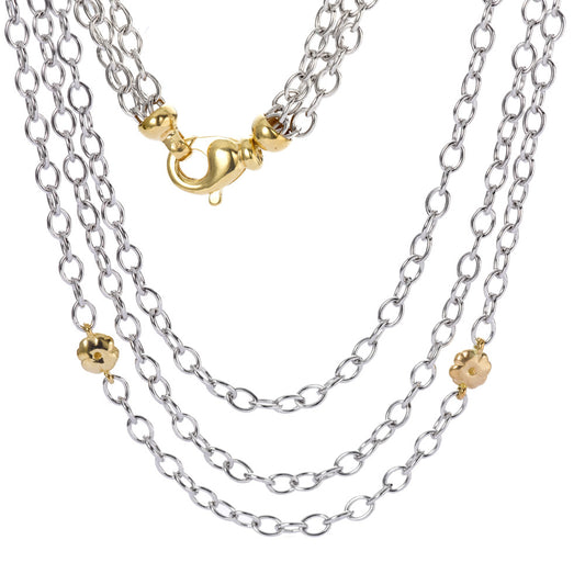 Collier Or blanc 18K, Or jaune 18K 42 cm