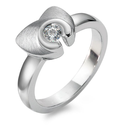 Fingerring 750/18 K Weissgold Diamant