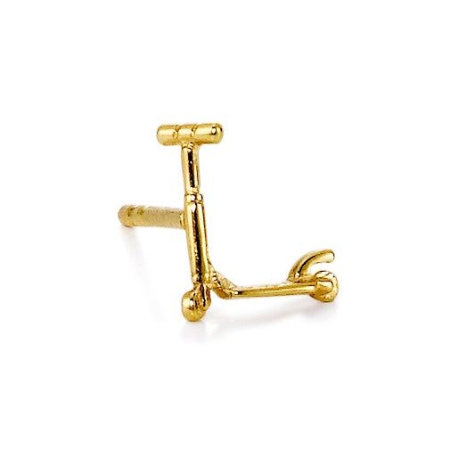 Clous d'oreille à l'unité Or jaune 18K Trottinette