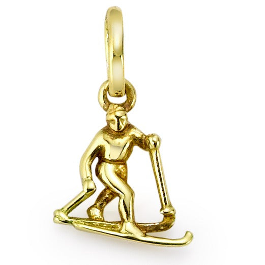 Pendentif Or jaune 18K Ski de Fond