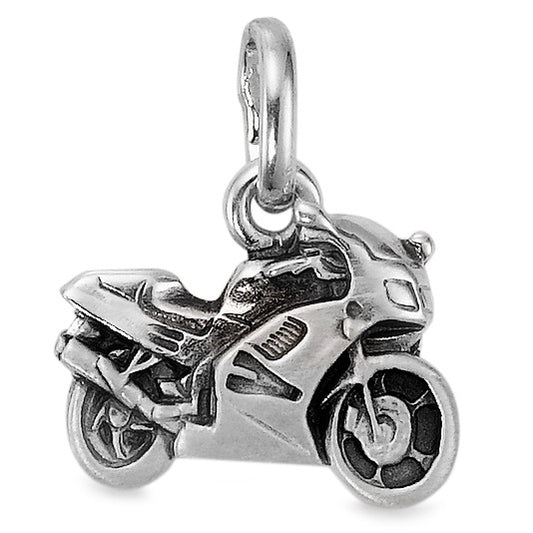 Pendentif Argent Patinée Moto