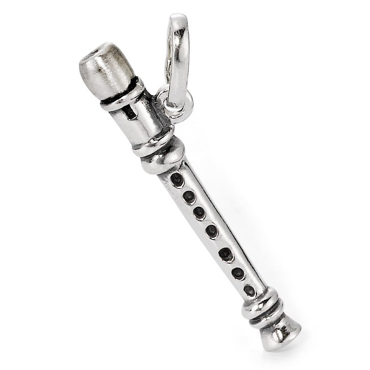 Pendentif Argent Patinée Flute