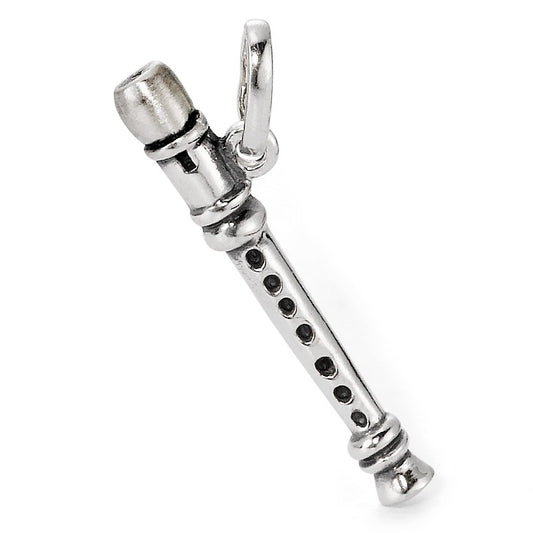 Pendentif Argent Patinée Flute