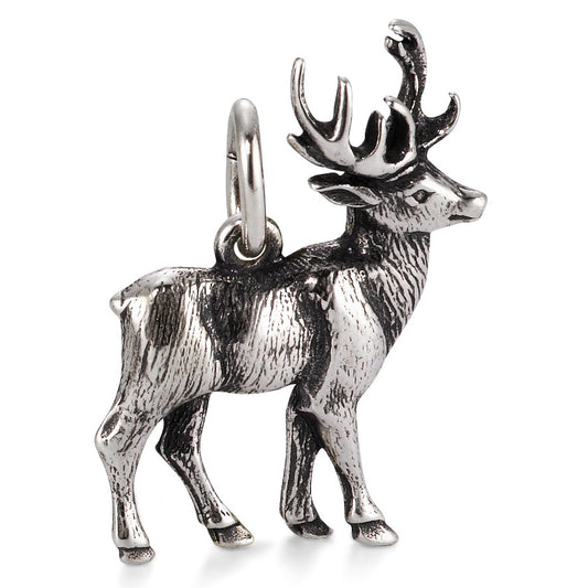 Pendentif Argent Patinée Cerf