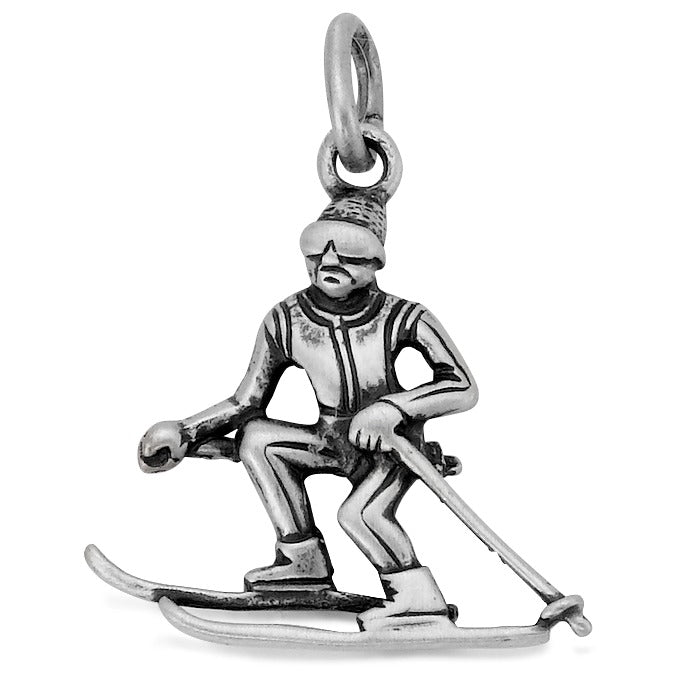 Pendentif Argent Skieur