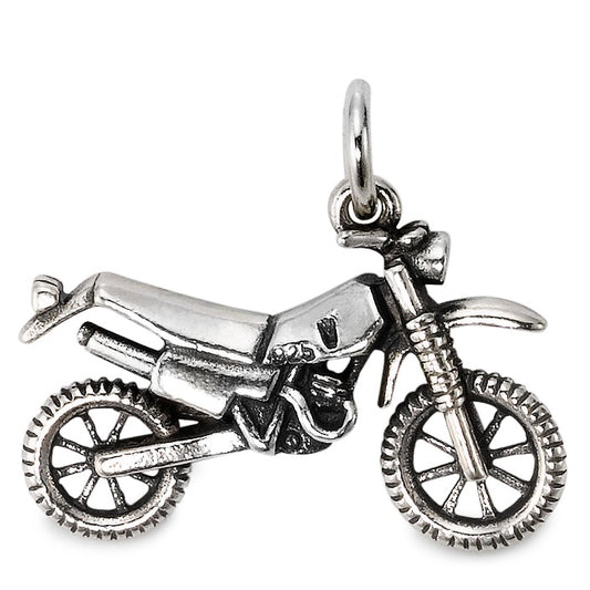 Pendentif Argent Patinée Moto