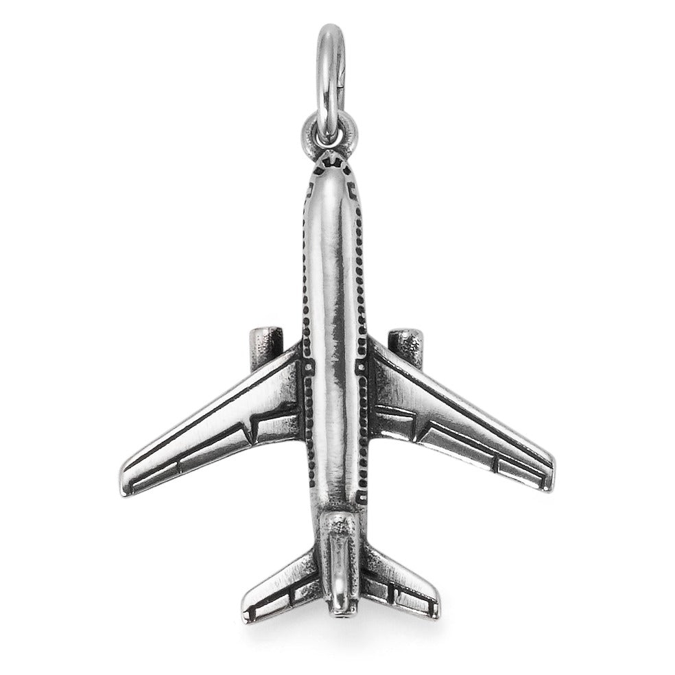 Pendentif Argent Patinée Avion