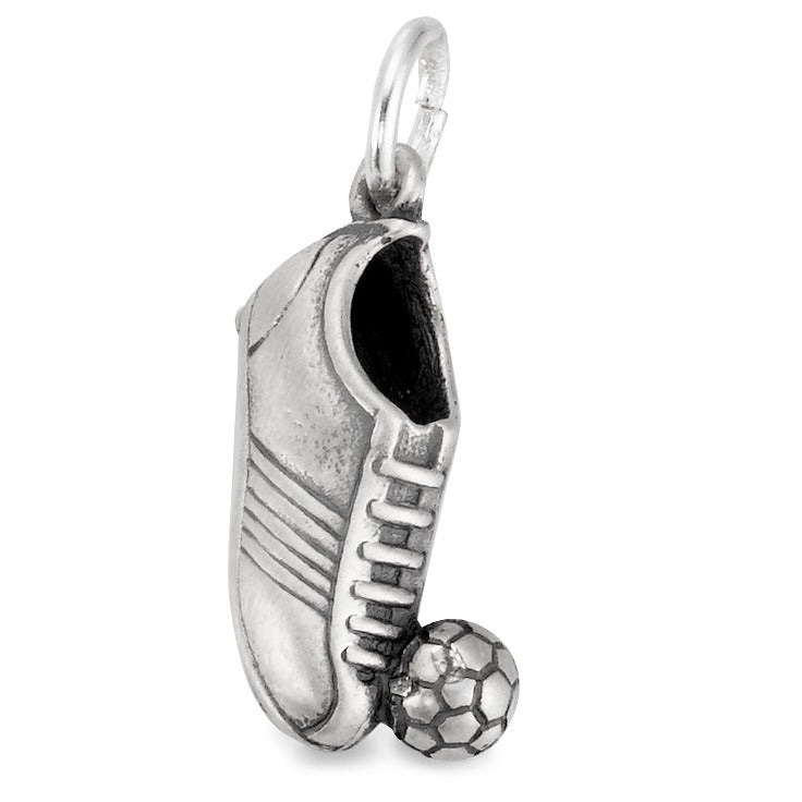 Pendentif Argent Patinée Football