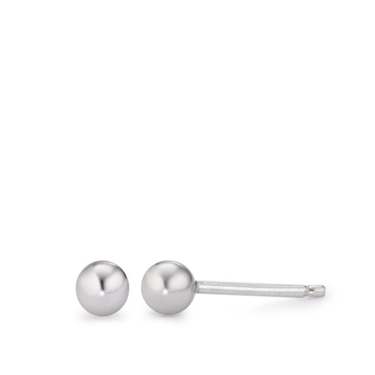 Clous d'oreilles Argent Rhodié Ø4 mm