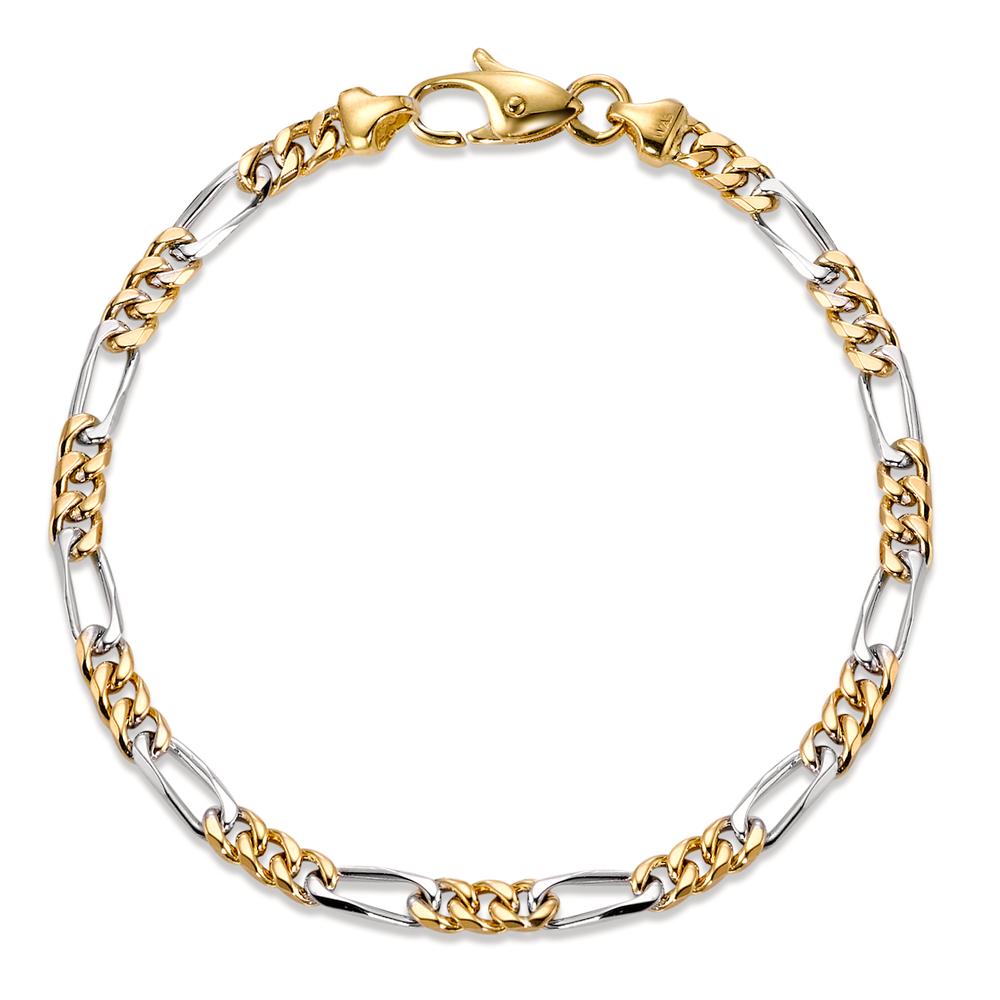 Bracelet Or jaune 18K, Or blanc 18K 19 cm