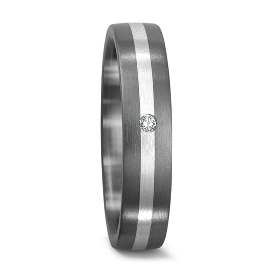 Partnerring Titan, Silber Diamant 0.03 ct, w-si