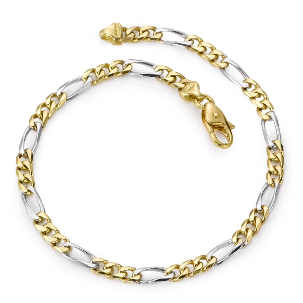 Bracciale Oro giallo 750/18 carati, Oro bianco 750/18 carati 22 cm