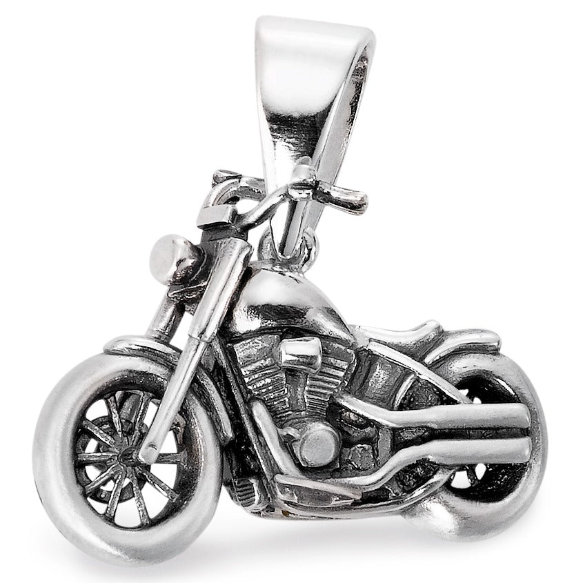 Pendentif Argent Patinée Moto