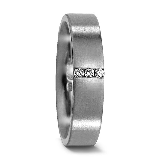 Partnerring Titan Diamant 0.03 ct, 3 Steine, w-si