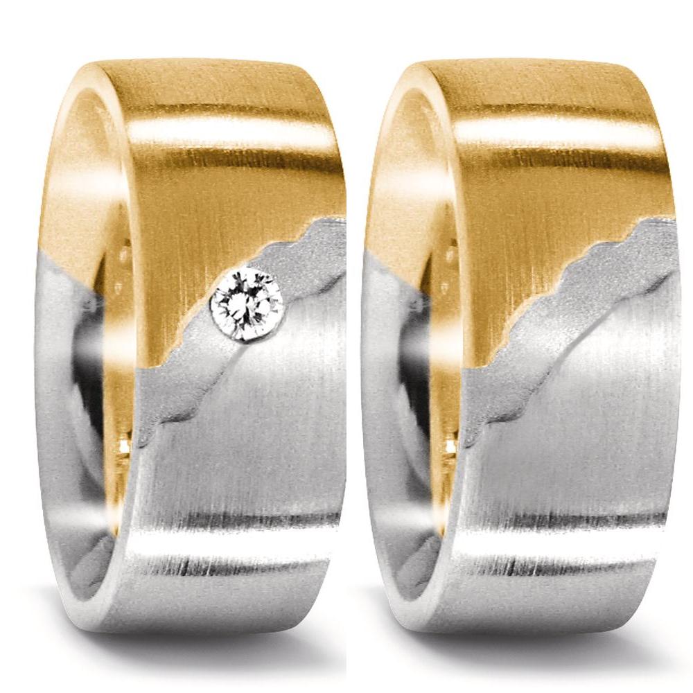 Alliance Or blanc 18K, Or jaune 18K