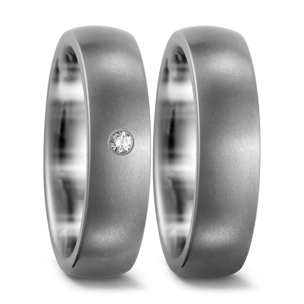 Partnerring Titan Diamant 0.03 ct, w-si