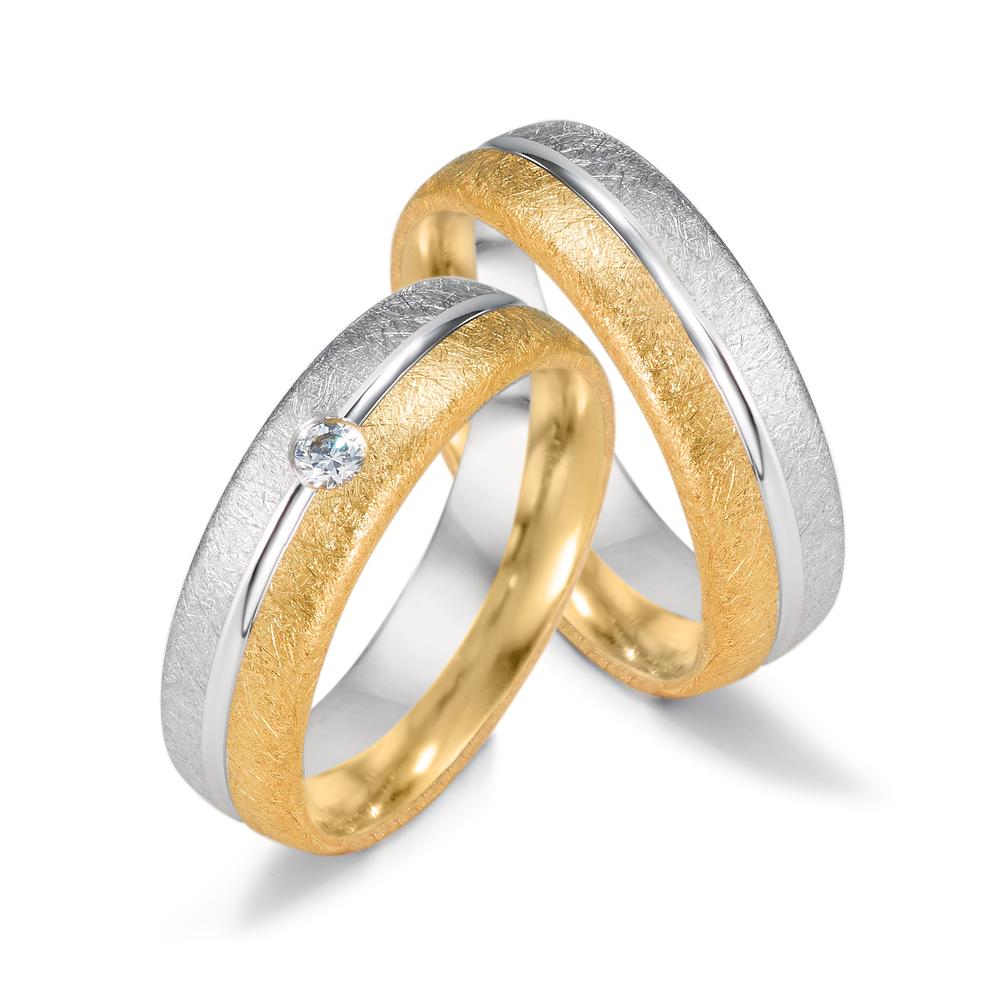 Anello del partner Oro giallo 750/18 carati, Oro bianco 750/18 carati