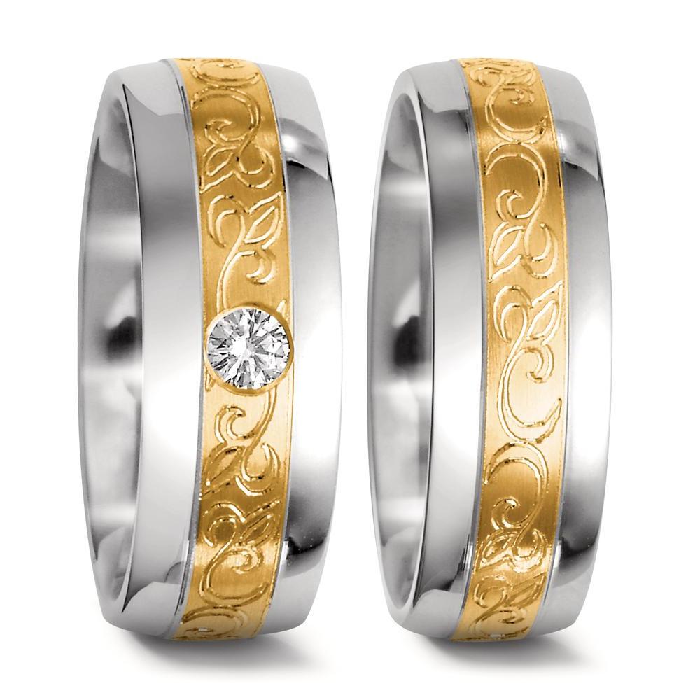 Alliance Or blanc 18K, Or jaune 18K