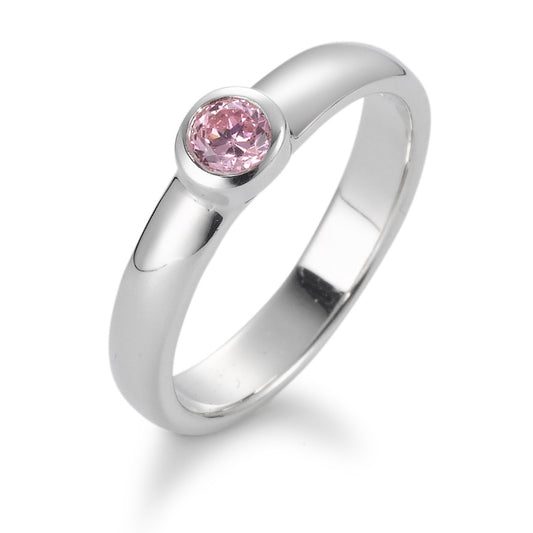 Fingerring Silber Zirkonia rosa