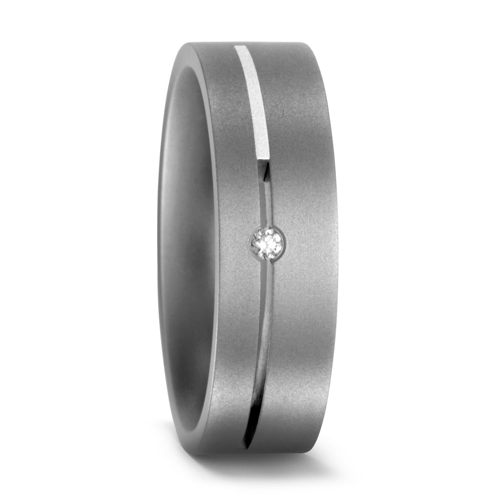 Partnerring Titan, Silber Diamant 0.02 ct, w-si