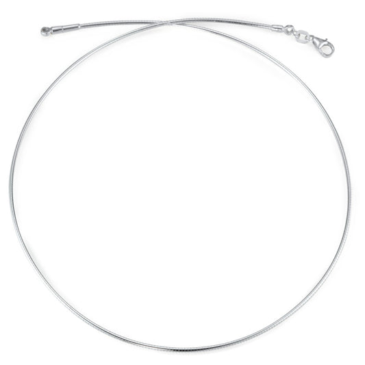 Collana Argento rodiato 42 cm Ø1.2 mm