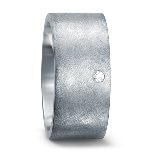 Bague Acier inoxydable Diamant 0.03 ct, w-si