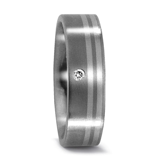 Partnerring Titan, 950 Platin Diamant 0.03 ct, w-si