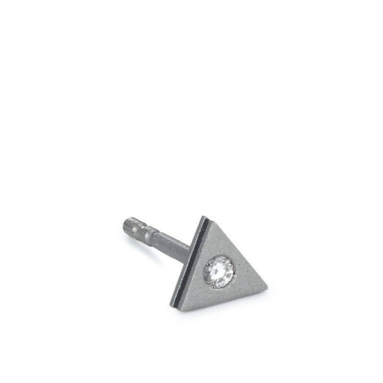 Ohrstecker 1 Stk Titan Diamant 0.02 ct, w-si