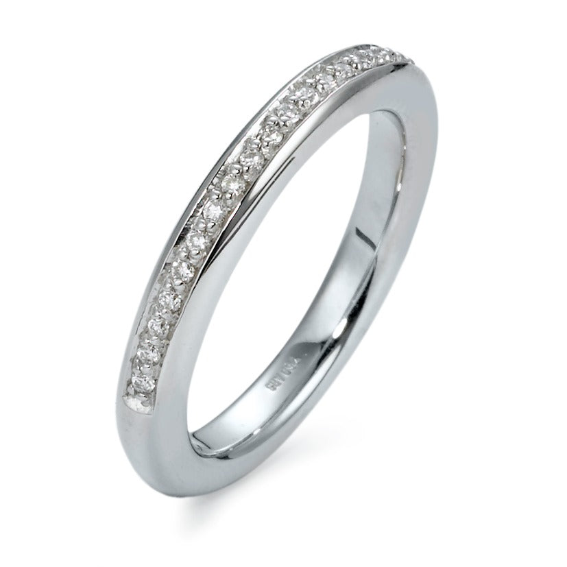 Bague d'éternité Or blanc 18K Diamant 0.18 ct, 29 Pierres, w-si