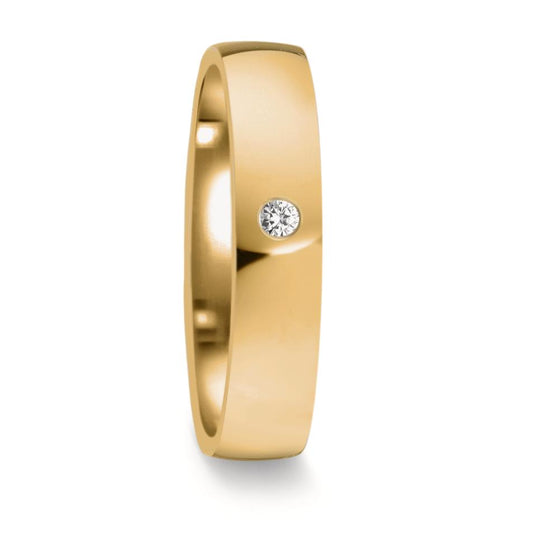 Partnerring 750/18 K Gelbgold Diamant 0.02 ct, w-si