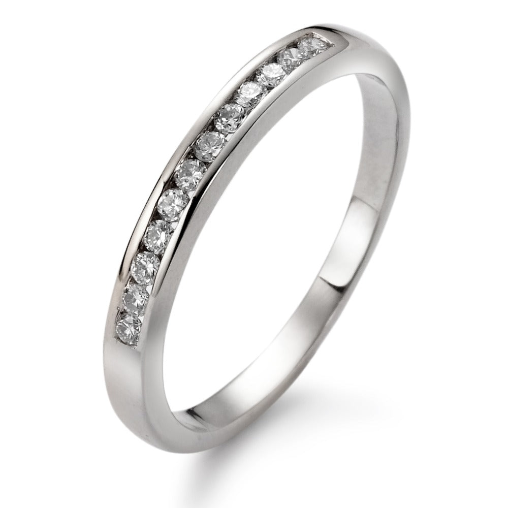 Bague d'éternité Or blanc 18K Diamant 0.151 ct, 12 Pierres, tw-si