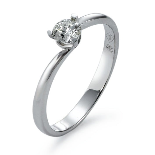 Bague solitaire Or blanc 18K Diamant 0.27 ct, vsi