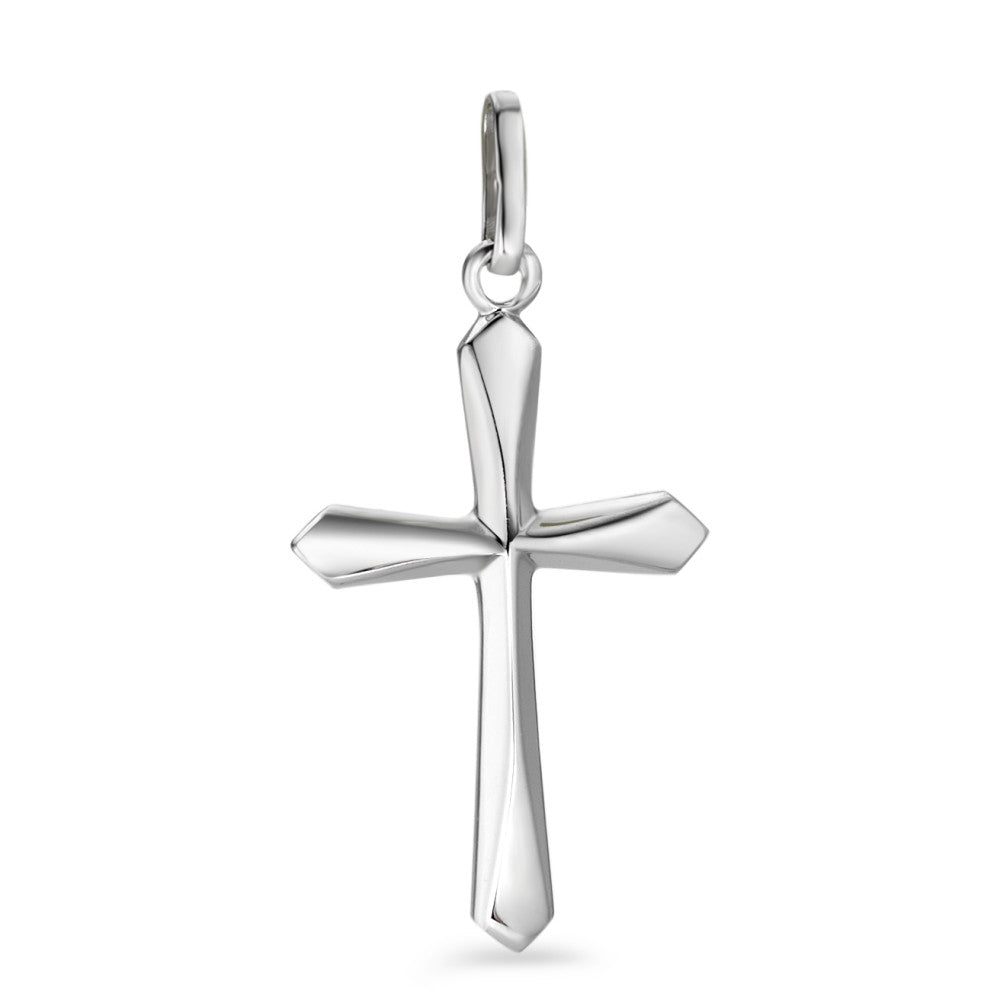 Pendentif Argent Rhodié Croix