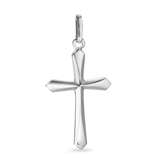 Pendentif Argent Rhodié Croix