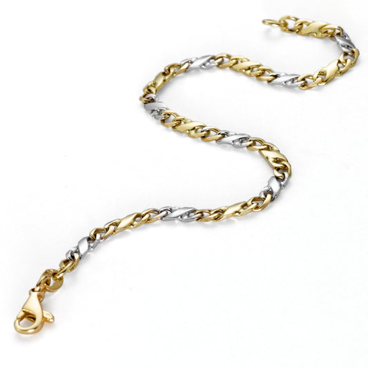 Bracelet Or jaune 18K, Or blanc 18K 19 cm