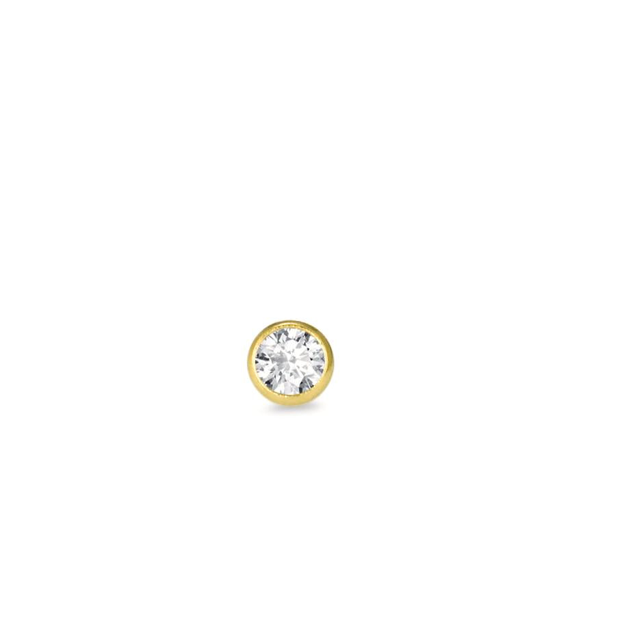 Clous d'oreille à l'unité Or jaune 18K Diamant 0.05 ct