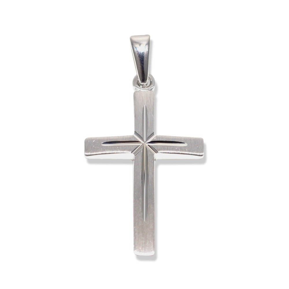 Pendentif Argent Rhodié Croix