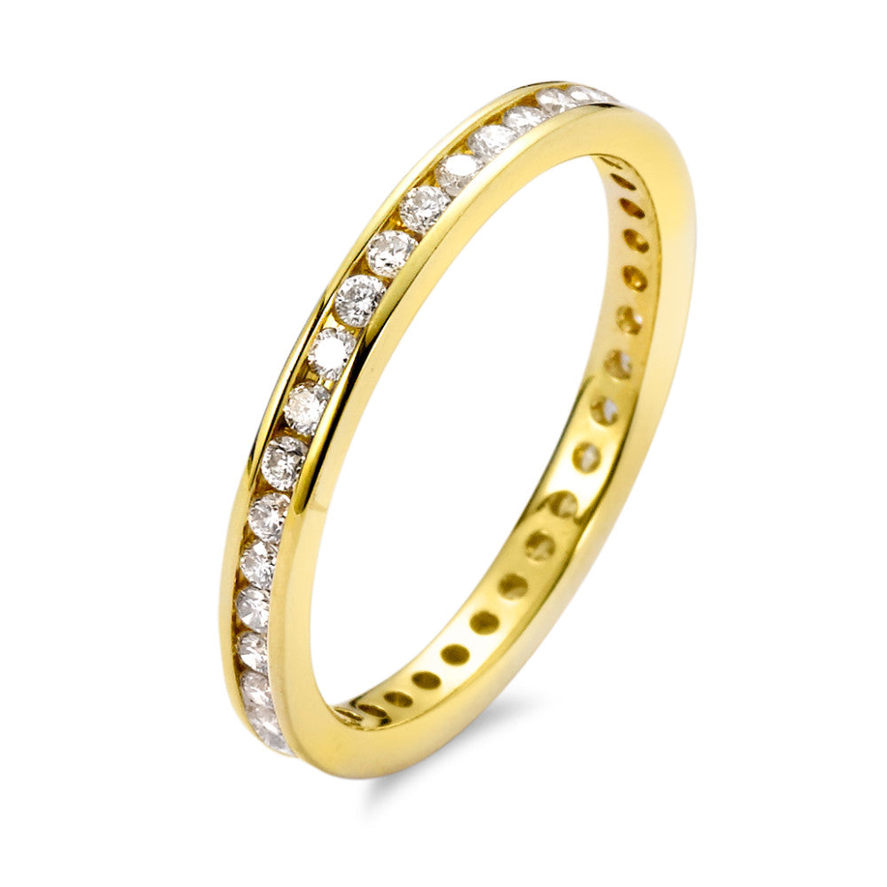 Bague d'éternité Or jaune 18K Diamant 0.50 ct, 38 Pierres, w-si