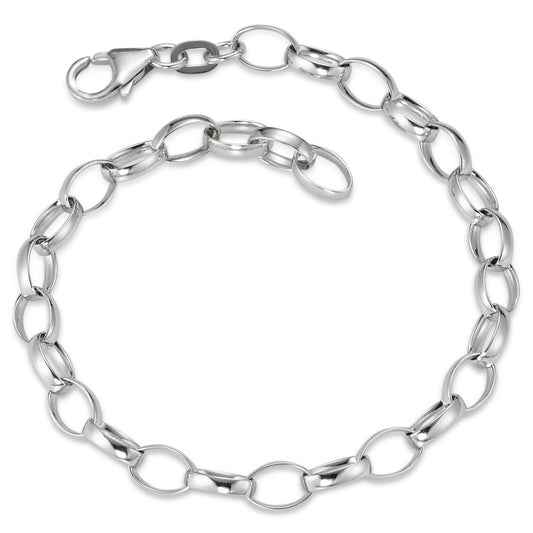 Bracelet Argent Rhodié 15-19 cm Ø5 mm