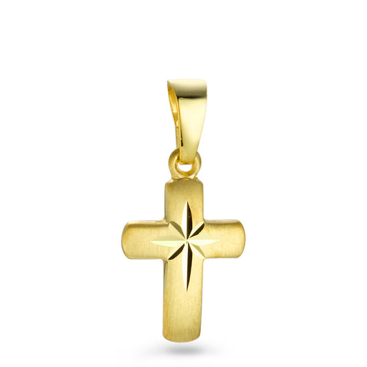 Anhänger 750/18 K Gelbgold Kreuz