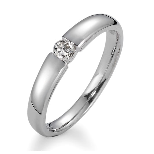 Bague solitaire Or blanc 750/18 ct.