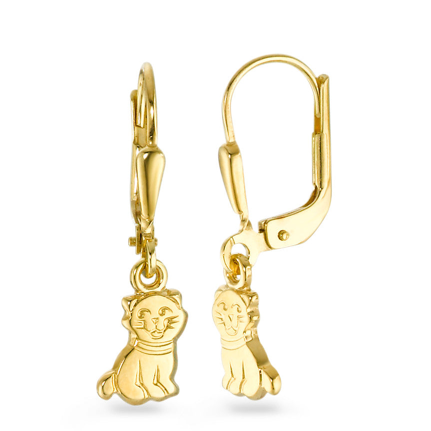 Pendant d'oreilles Or jaune 18K Chat