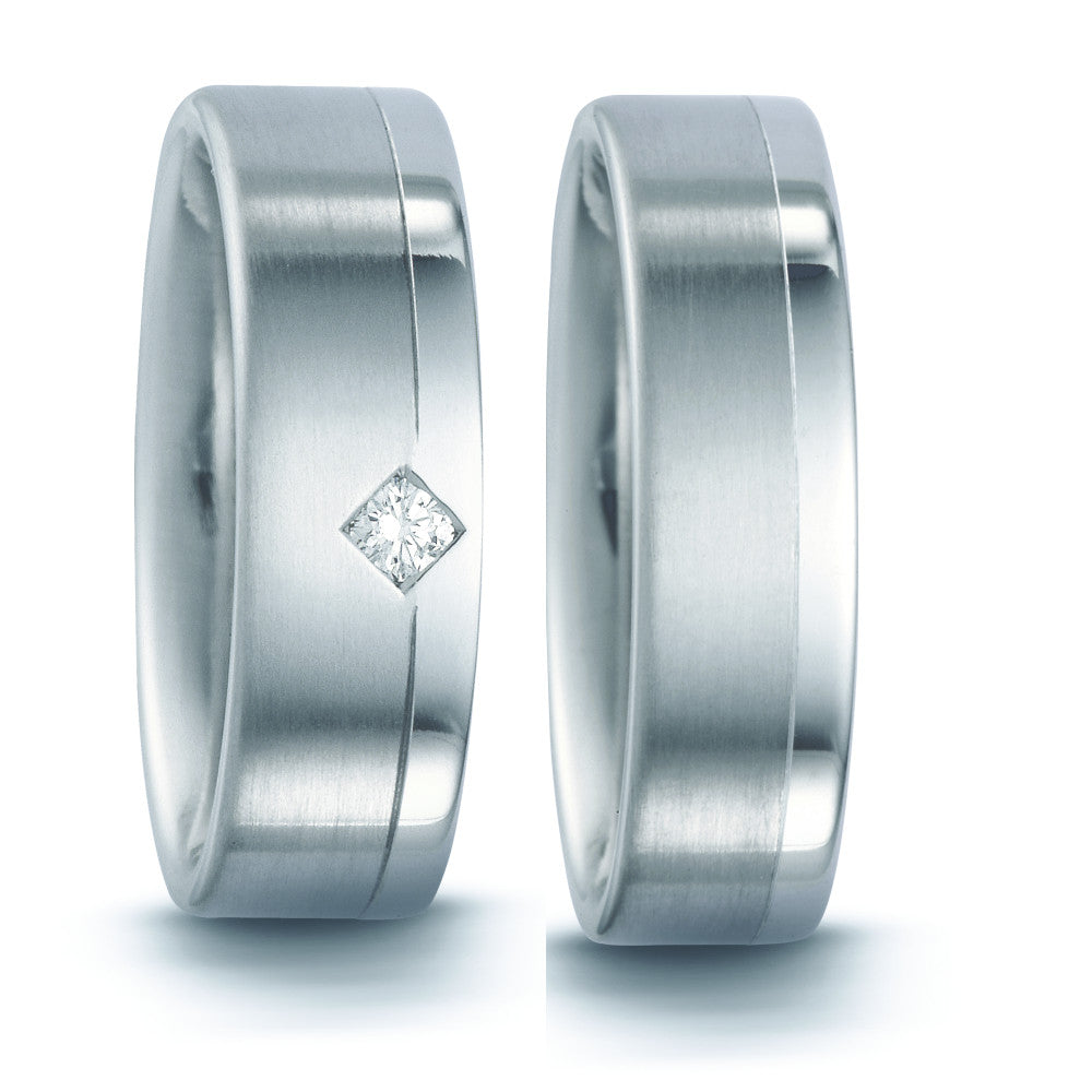 Bague Platine 950 Diamant 0.07 ct, w-si